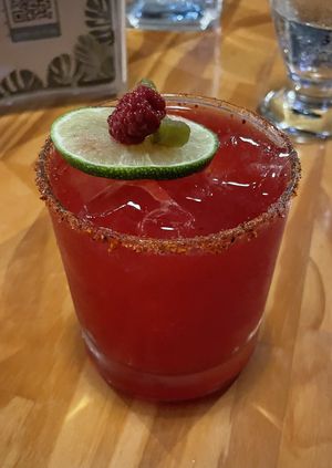 Jalapeño / blackberry mezcalito  at El Jardin De Frida - Maybe closed in La Fortuna