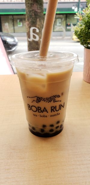 Korean Oat & Barley Latte at Boba Run in Vancouver