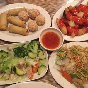 vegan combo for two-also came w/rice  at Red Dragon in Spokane