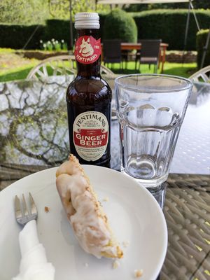 Vegan lemon drizzle cake at World Peace Cafe in Northampton