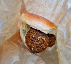Falafel & Hummus Bagel at Beigel Bake in Shoreditch