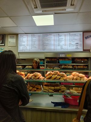 Menu at Beigel Bake in Shoreditch