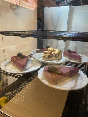 Apple pie and raw cake with forest fruits  at Mensa Mensa in Rotterdam