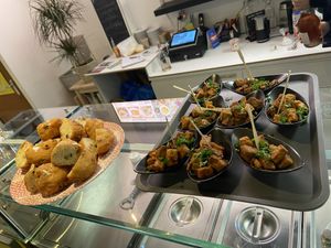 Snacks for their closing  at Mensa Mensa in Rotterdam