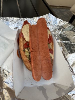 Vegan hot dog to go  at Down to Earth  - Store and Deli in Kapolei