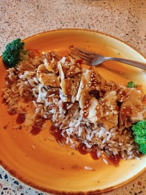 Vegan teriyaki chicken at Cocolinda Alameda in Valencia