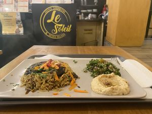 Watch out Meat hidden in the rice  at Le Soleil in Paris