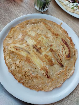Vegan banaan pannenkoek at Stroop & Suiker in Tiel
