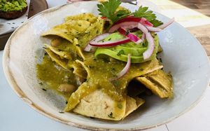 Chilaquiles   at MACANELA in Guanajuato