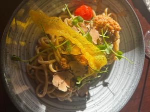 Leckere Trüffelnudeln at Restaurant Tilia in Bad Schandau