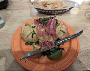 Vegan chimichanga at Black Sheep in Bellingham