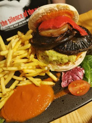 Portobello mushroom burger at Barbosa Bar & Kitchen in Lagos