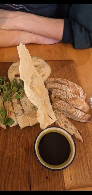 Bread board at The Italian Kitchen in Sheffield