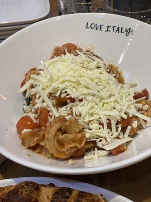 Fettuccine Tutto Pomodore with vegan cheese  at Love Italy in Surfers Paradise