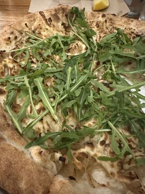 Cipolla Pizza (caramelised onions, rocket and vegan mozzarella)  at Love Italy in Surfers Paradise