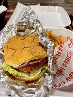 Better than Chic-Fil-A sandwich and fries   at The Beet Box in Oklahoma City