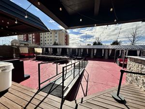 Outdoor patio and bar  at The Beet Box in Oklahoma City