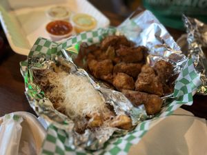 Parmesan fries and cauliflower wings  at The Beet Box in Oklahoma City