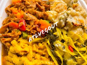 Large chik’n plate   at Di-Vine Plant Based Cuisine in Forest Park