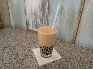 Te con leche soya y tapioca at Okinawa Comida Rapida in Santiago