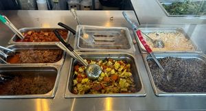 Rice, Black Lentils, Roasted Veggies (Ask for Falafel)  at HUMMUS Bowls & Wraps - S Rainbow Blvd in Las Vegas