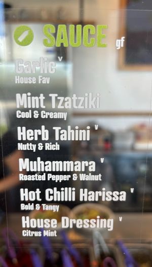 Vegan Dressings  at HUMMUS Bowls & Wraps - S Rainbow Blvd in Las Vegas