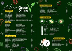 Menu 01 at Green Dining in Hua Hin