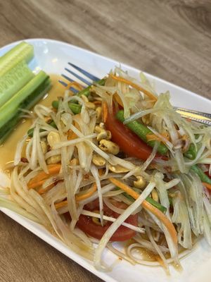 Som tam  at Green Dining in Hua Hin