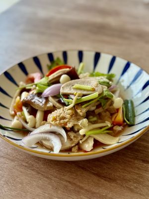 Vietnamese sausage saladd  at Green Dining in Hua Hin