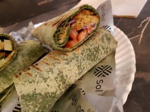 Falafel wrap at Sol y Roll in Madrid