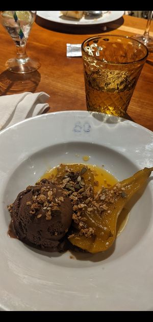 Vegan dessert at Thames LIDO in Reading