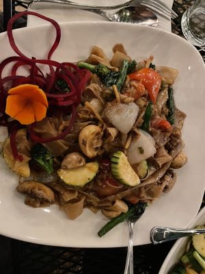 Veg drunken noodles    at Thai Bella in Moab