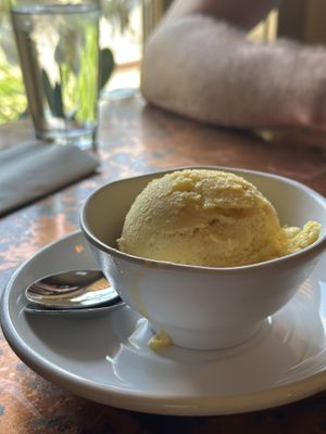 Homemade Mango 🥭 sorbet  at Thai Bella in Moab