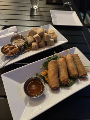 Spring rolls and fried tofu   at Thai Bella in Moab
