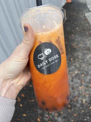 Thai milk tea with regular boba   at Daily Dose Craft Bar in Jacksonville