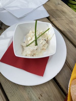 Vegan mayo (on request)  at Rifugio Campo Base in Ayas