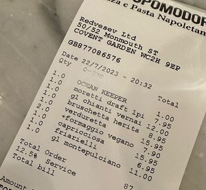   at Rossopomodoro in London