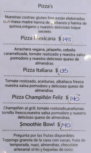 Menu 3 of 4, April 2023 at L'ol-lin Vegan in Guadalajara