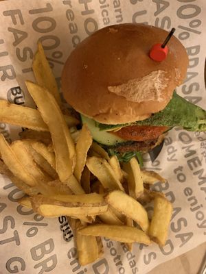 Hamburguesa vegana  at Burguerbeer in Valencia