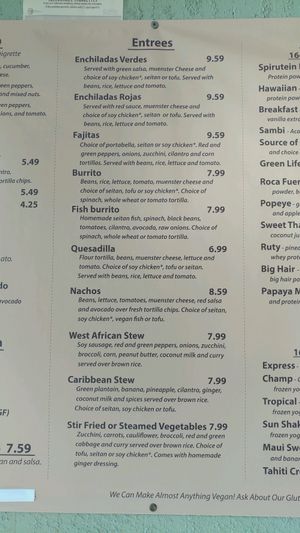 menu (4 of 6) at Vegetarian Express in Chicago