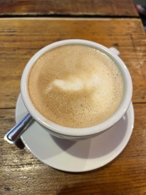 Decaf oat latte  at Mamuska in South East London