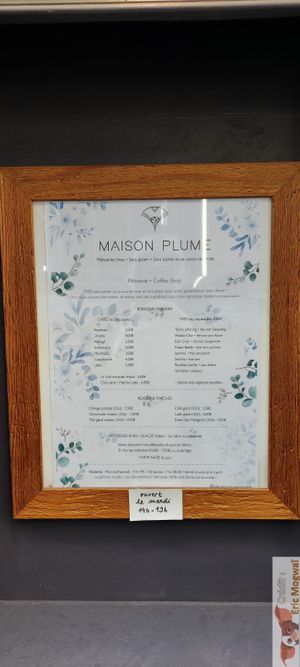 Menu at Maison Plume in Paris