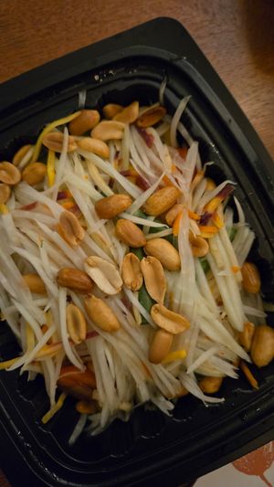 Papaya salad at Mana Thai Comfort Food in Longmont
