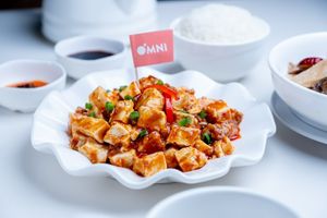 Vegan OmniPork Mapo Tofu at Trusty Congee King 靠得住 -  Megabox Shop 3 6/F in Kowloon