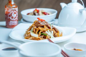 Vegan Unlimeat Beef fried noodles at Trusty Congee King 靠得住 -  Megabox Shop 3 6/F in Kowloon