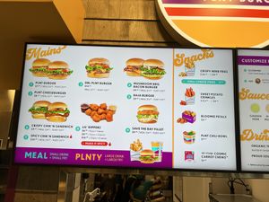 Menu 1  at PLNT Burger in Boston