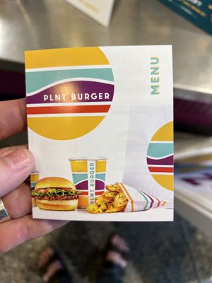 Mini menu   at PLNT Burger in Boston