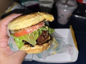 Crabby burger at PLNT Burger in Boston