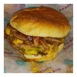 BBQ Mushroom Bacon Burger at PLNT Burger in Boston