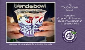 Fall seasonal blend in support of the Ravens and all things football :) at Blendabowl Cafe in Pasadena